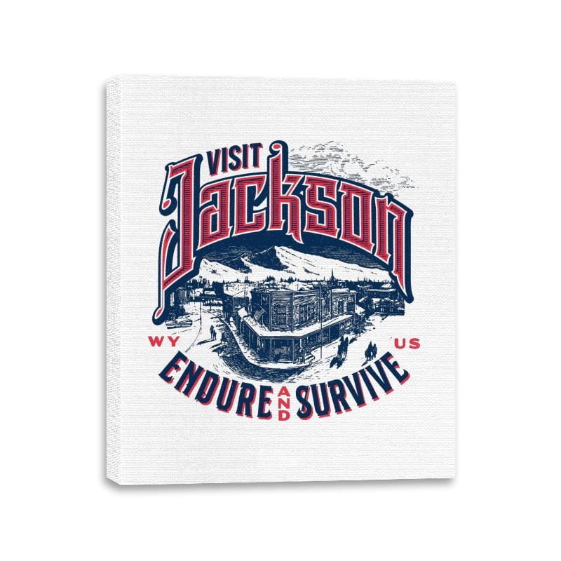 Visit Jackson - Canvas Wraps Canvas Wraps RIPT Apparel 11x14 / White