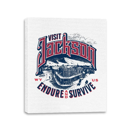 Visit Jackson - Canvas Wraps Canvas Wraps RIPT Apparel 11x14 / White