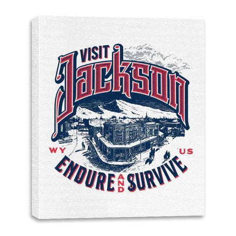 Visit Jackson - Canvas Wraps Canvas Wraps RIPT Apparel 16x20 / White