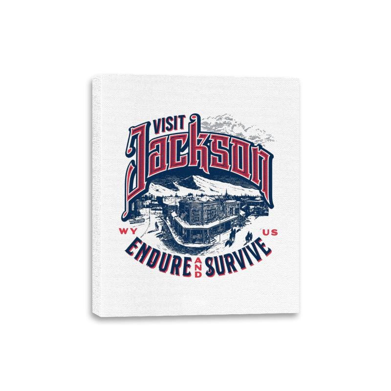 Visit Jackson - Canvas Wraps Canvas Wraps RIPT Apparel 8x10 / White