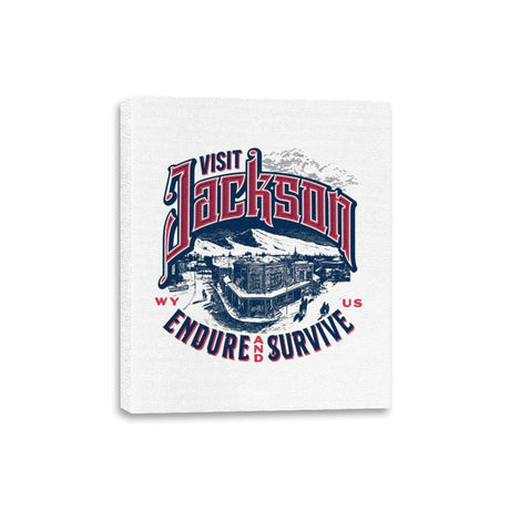 Visit Jackson - Canvas Wraps Canvas Wraps RIPT Apparel 8x10 / White