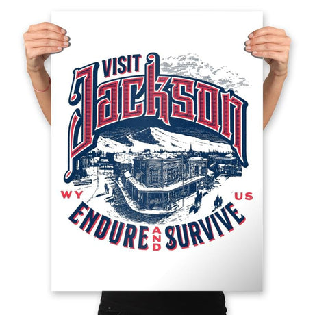 Visit Jackson - Prints Posters RIPT Apparel 18x24 / White