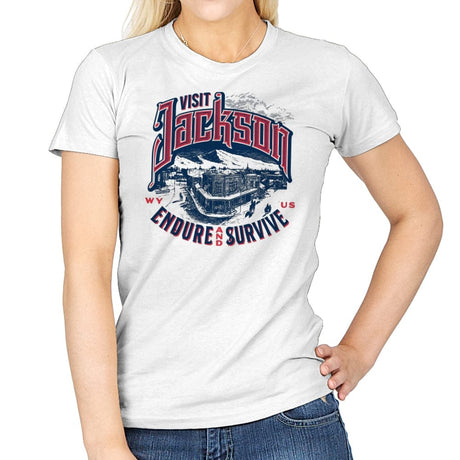 Visit Jackson - Womens T-Shirts RIPT Apparel Small / White
