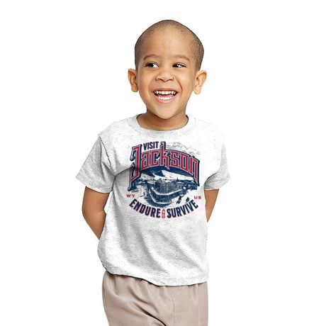 Visit Jackson - Youth T-Shirts RIPT Apparel X-small / White