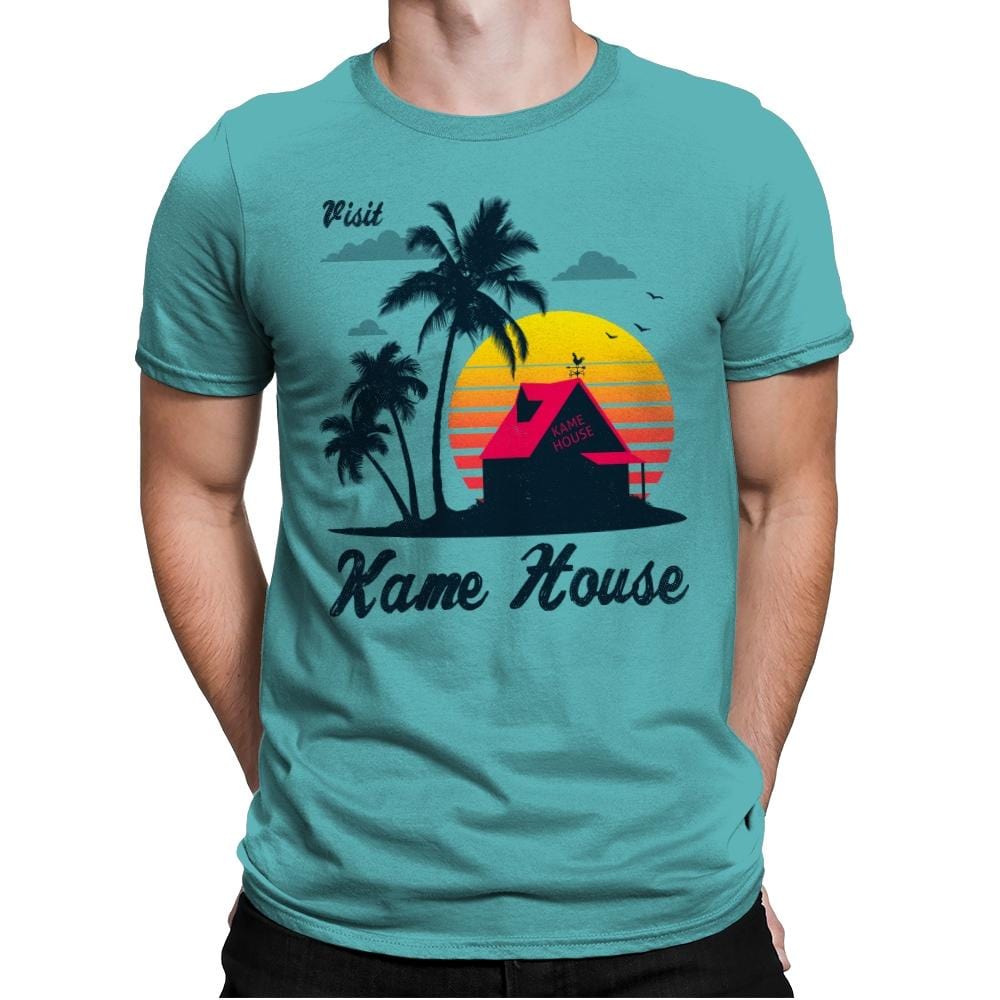 Visit Kame-House - Mens Premium T-Shirts RIPT Apparel Small / Tahiti Blue