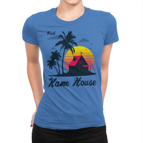 Visit Kame-House - Womens Premium T-Shirts RIPT Apparel Small / Tahiti Blue