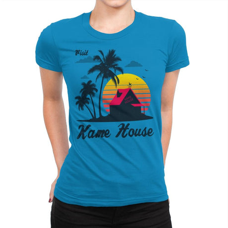 Visit Kame-House - Womens Premium T-Shirts RIPT Apparel Small / Turquoise