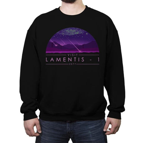 Visit Lamentis-1 - Crew Neck Sweatshirt Crew Neck Sweatshirt RIPT Apparel Small / Black