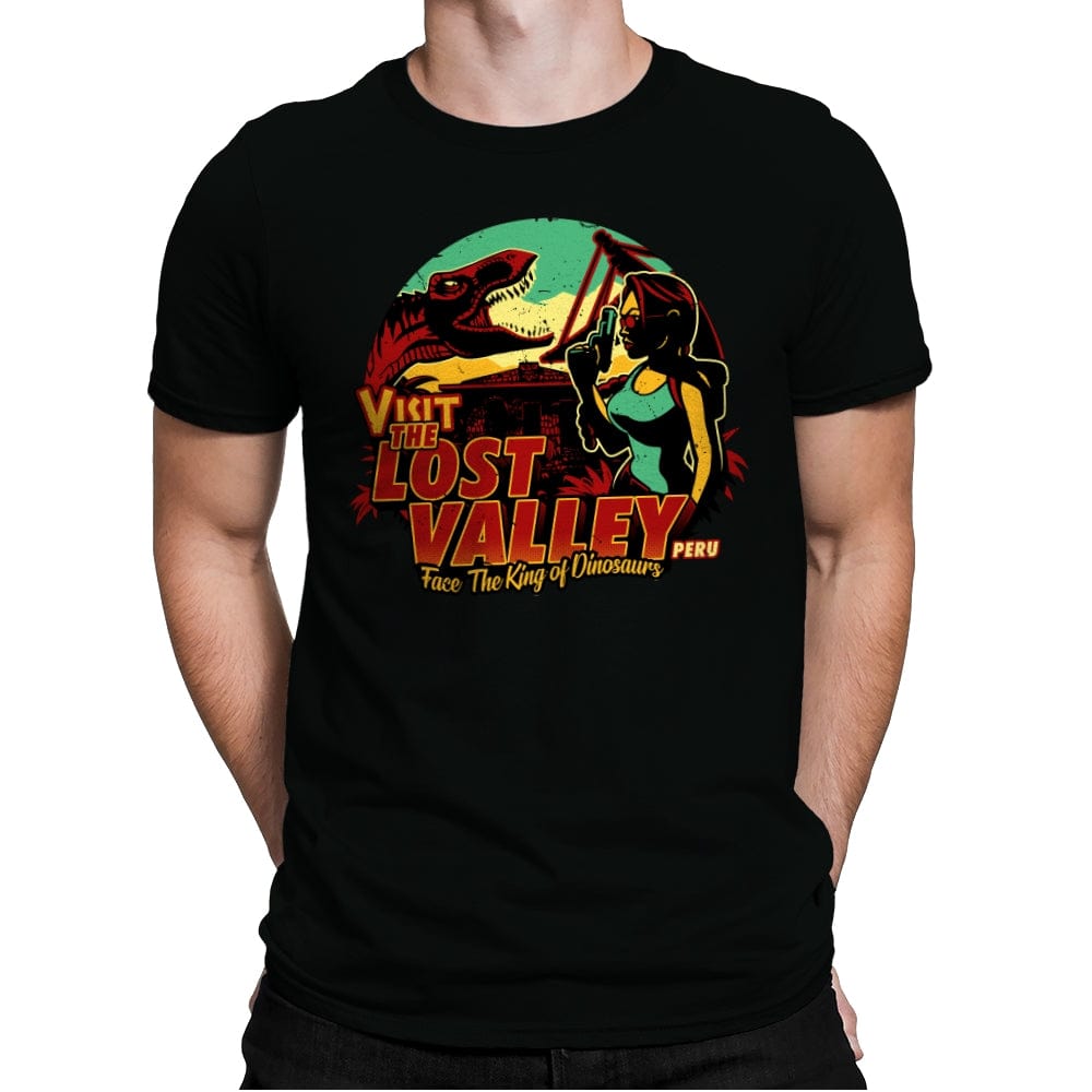 Visit Lost Valley - Mens Premium T-Shirts RIPT Apparel Small / Black