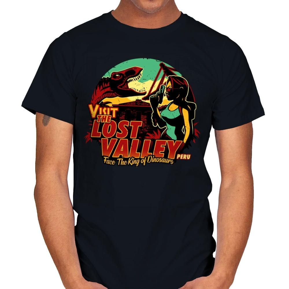Visit Lost Valley - Mens T-Shirts RIPT Apparel Small / Black