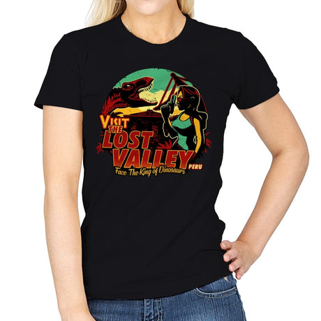 Visit Lost Valley - Womens T-Shirts RIPT Apparel Small / Black