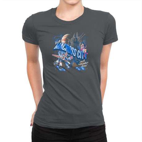 Visit Macross City Exclusive - Womens Premium T-Shirts RIPT Apparel Small / Heavy Metal