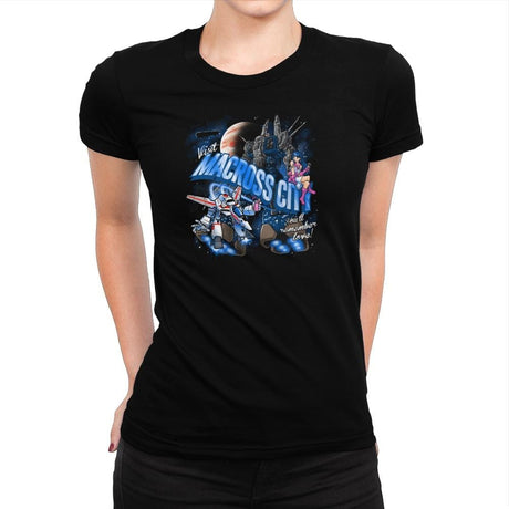 Visit Macross City Exclusive - Womens Premium T-Shirts RIPT Apparel Small / Indigo