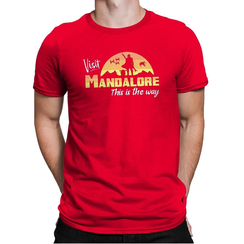 Visit Mandalore - Mens Premium T-Shirts RIPT Apparel Small / Red