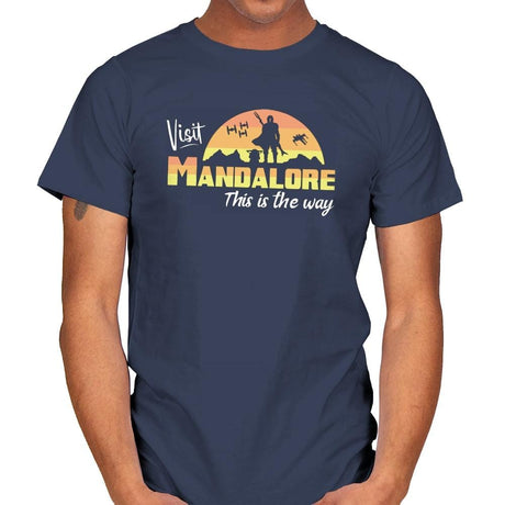 Visit Mandalore - Mens T-Shirts RIPT Apparel Small / Navy