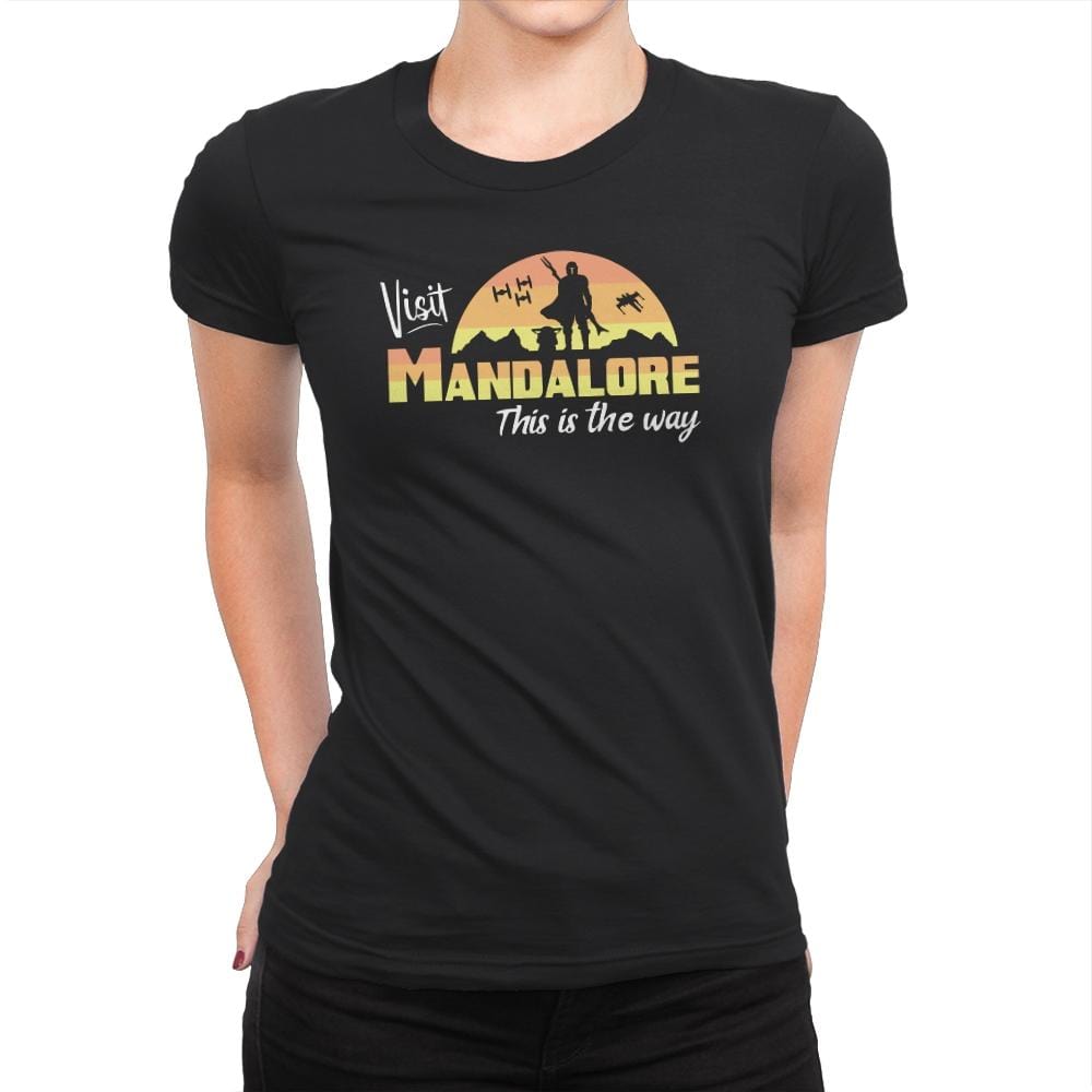 Visit Mandalore - Womens Premium T-Shirts RIPT Apparel Small / Black