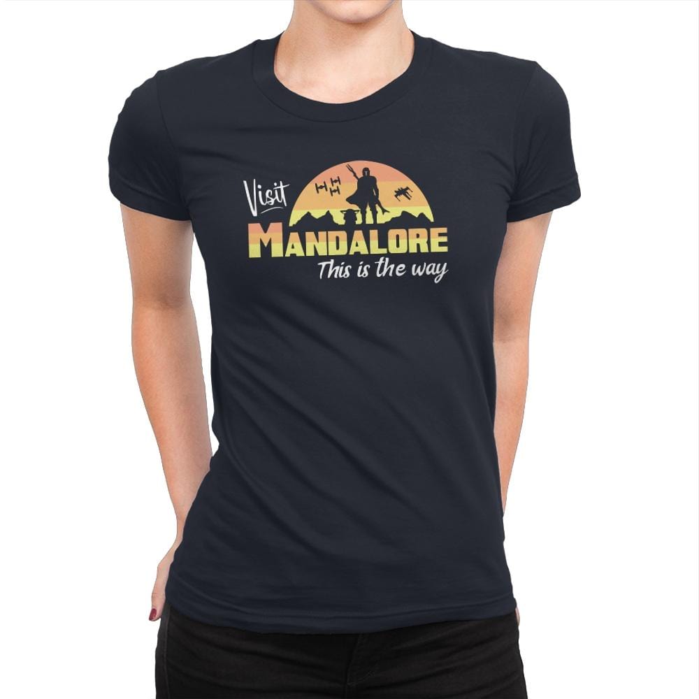 Visit Mandalore - Womens Premium T-Shirts RIPT Apparel Small / Midnight Navy