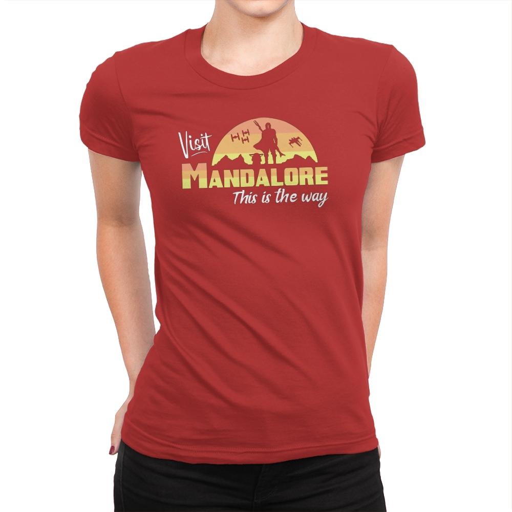 Visit Mandalore - Womens Premium T-Shirts RIPT Apparel Small / Red