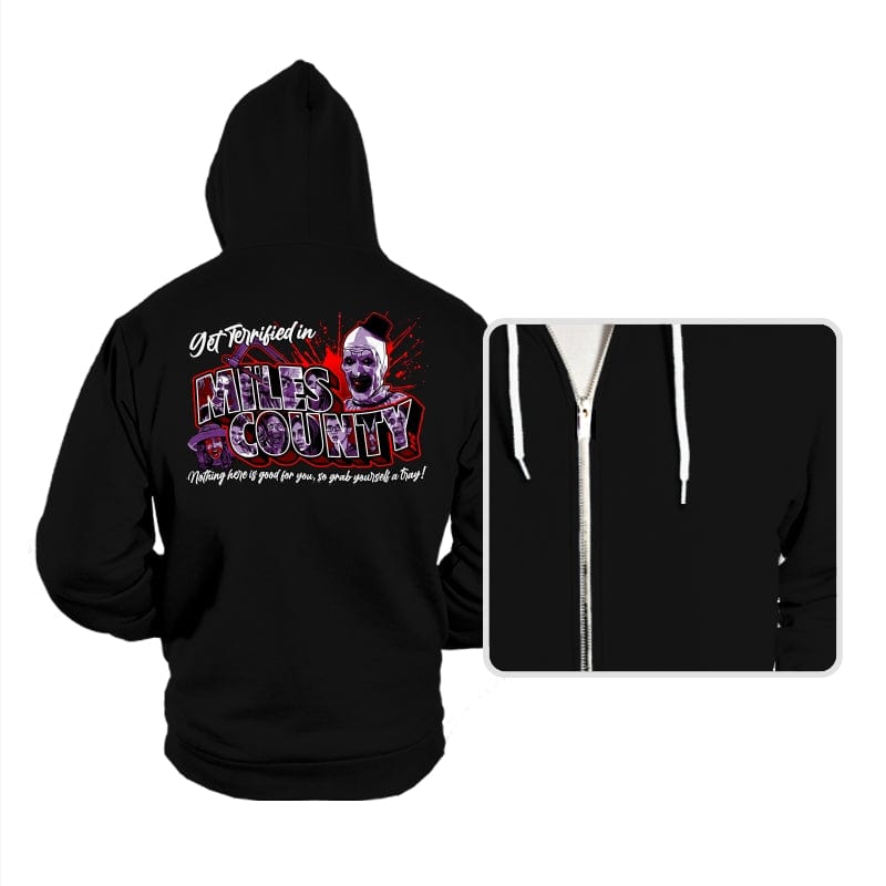 Visit Miles County: Nothing Here is Good for You! - Hoodies Hoodies RIPT Apparel Small / Black