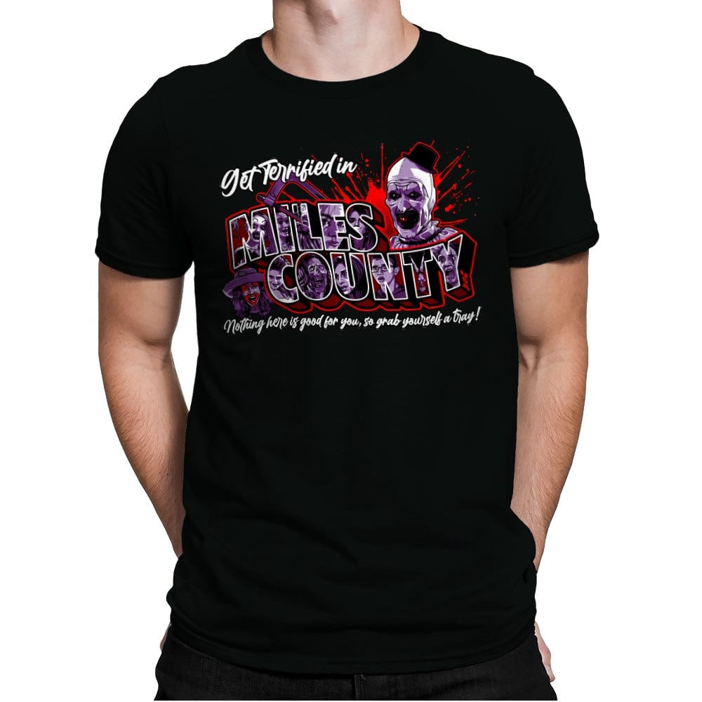 Visit Miles County: Nothing Here is Good for You! - Mens Premium T-Shirts RIPT Apparel Small / Black