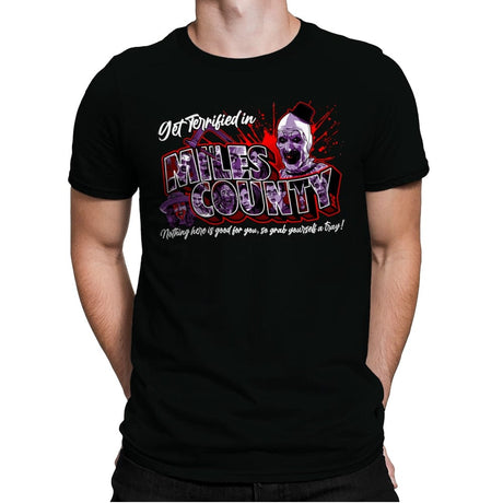 Visit Miles County: Nothing Here is Good for You! - Mens Premium T-Shirts RIPT Apparel Small / Black