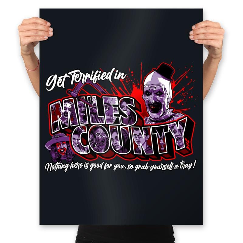 Visit Miles County: Nothing Here is Good for You! - Prints Posters RIPT Apparel 18x24 / Black