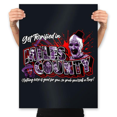 Visit Miles County: Nothing Here is Good for You! - Prints Posters RIPT Apparel 18x24 / Black