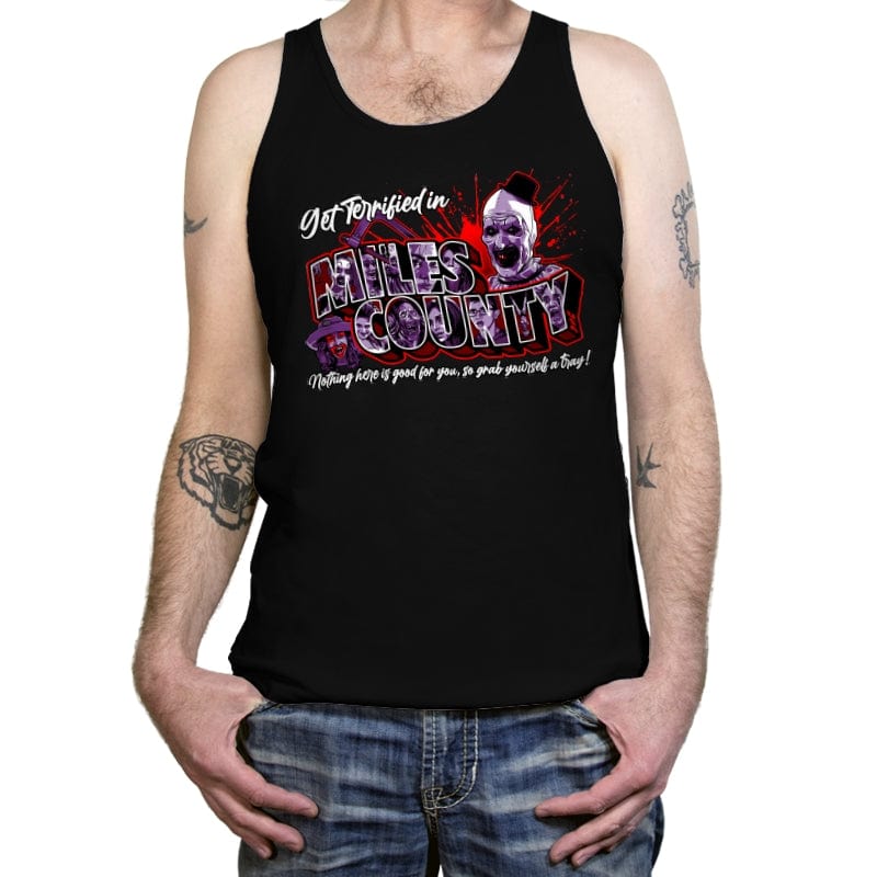 Visit Miles County: Nothing Here is Good for You! - Tanktop Tanktop RIPT Apparel X-Small / Black