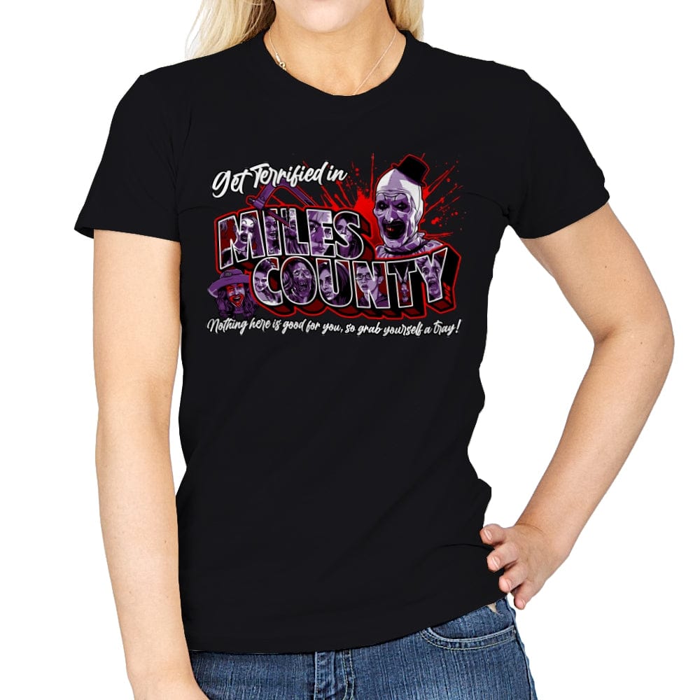 Visit Miles County: Nothing Here is Good for You! - Womens T-Shirts RIPT Apparel Small / Black