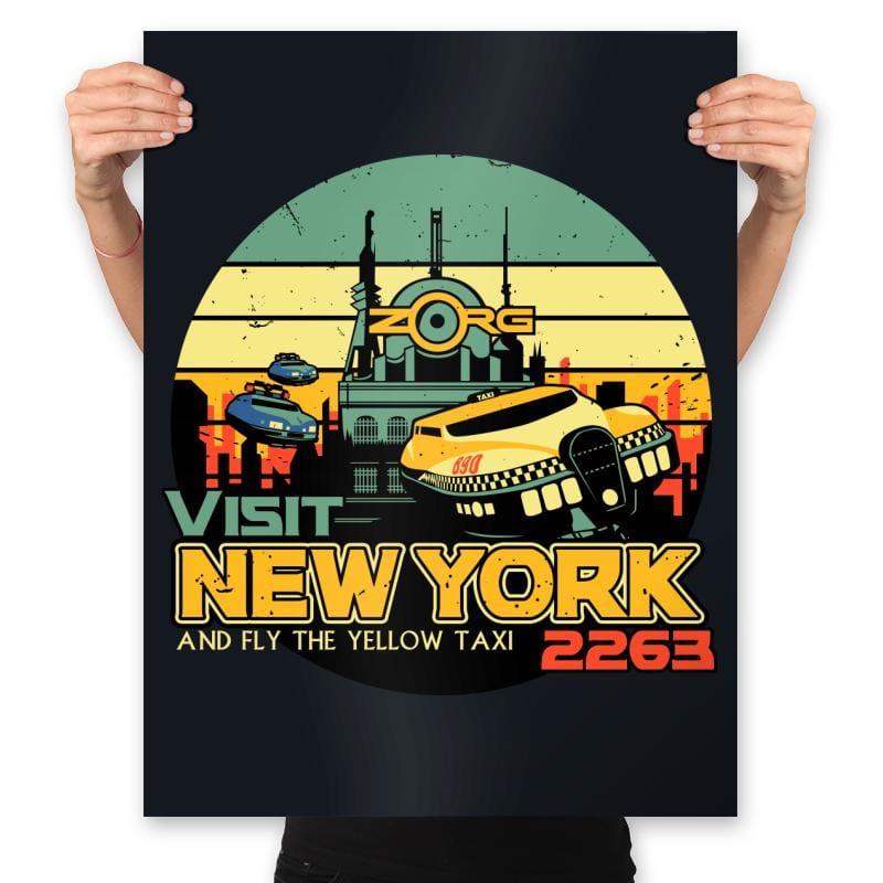 Visit New York 2263 - Prints Posters RIPT Apparel 18x24 / Black