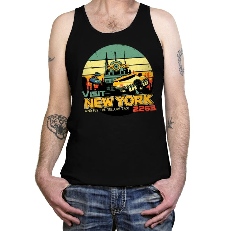 Visit New York 2263 - Tanktop Tanktop RIPT Apparel X-Small / Black