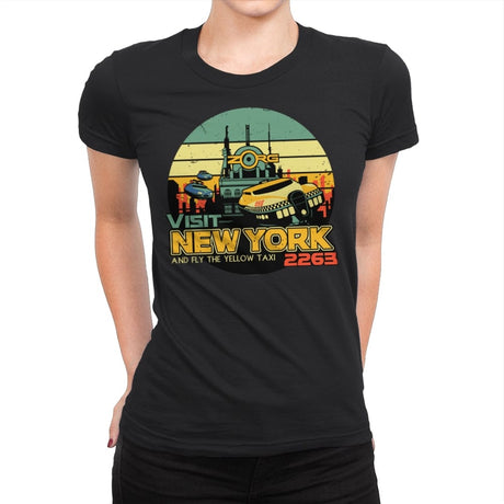 Visit New York 2263 - Womens Premium T-Shirts RIPT Apparel Small / Black