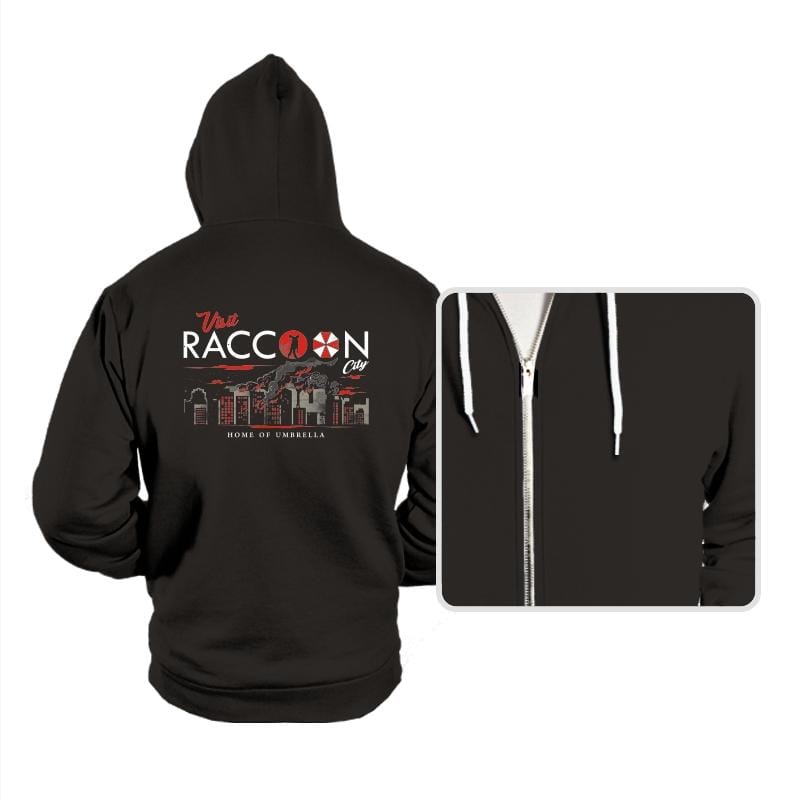 visit Raccoon - Hoodies Hoodies RIPT Apparel Small / Black