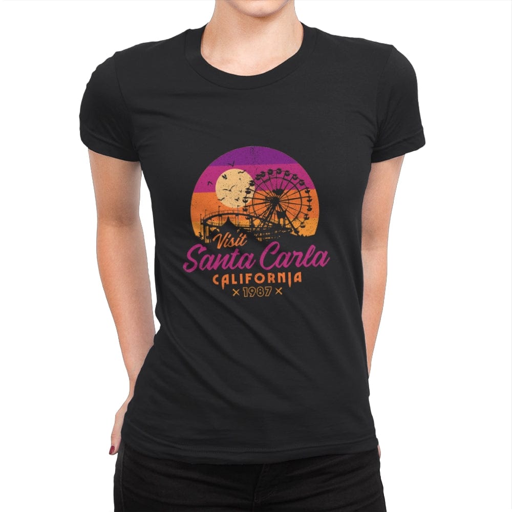 Visit Santa Carla 1987 - Womens Premium T-Shirts RIPT Apparel Small / Black