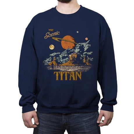Visit Scenic Titan - Crew Neck Sweatshirt Crew Neck Sweatshirt RIPT Apparel Small / Navy