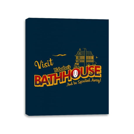 Visit the Bathhouse - Canvas Wraps Canvas Wraps RIPT Apparel 11x14 / Navy