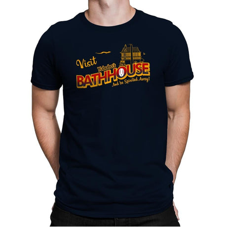 Visit the Bathhouse - Mens Premium T-Shirts RIPT Apparel Small / Midnight Navy