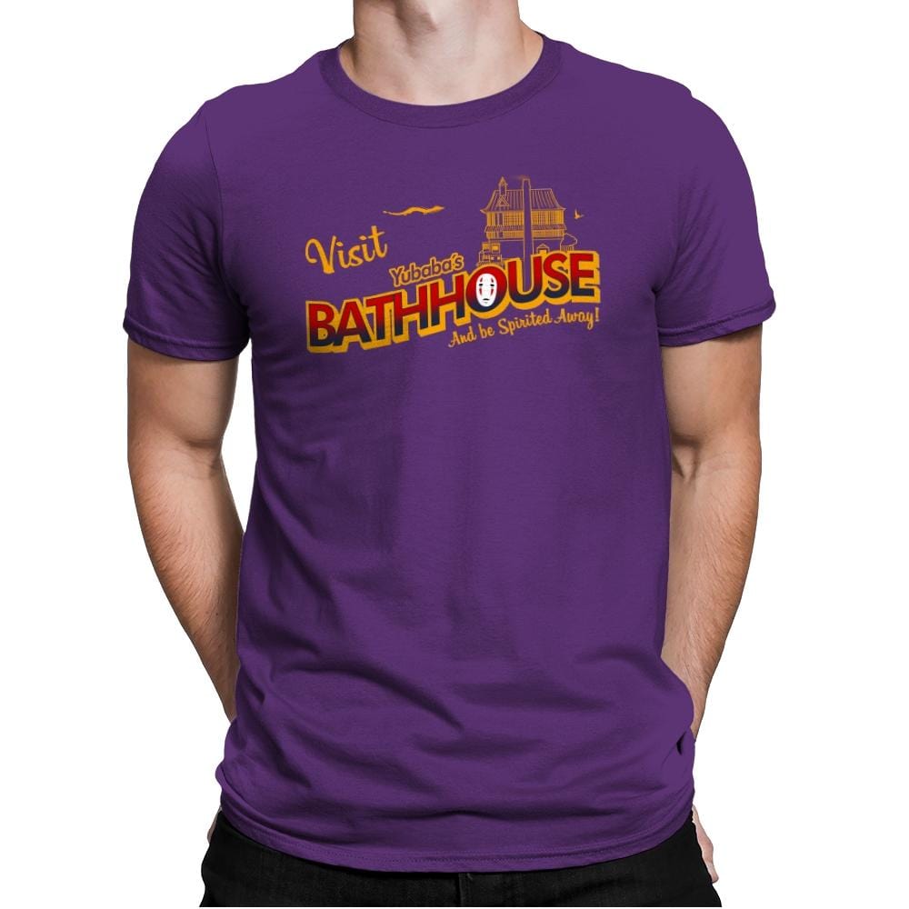 Visit the Bathhouse - Mens Premium T-Shirts RIPT Apparel Small / Purple Rush