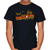 Visit the Bathhouse - Mens T-Shirts RIPT Apparel Small / Black