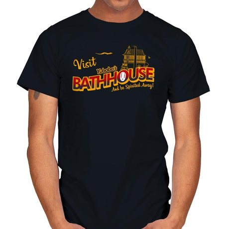 Visit the Bathhouse - Mens T-Shirts RIPT Apparel Small / Black