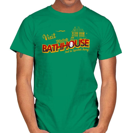 Visit the Bathhouse - Mens T-Shirts RIPT Apparel Small / Kelly Green