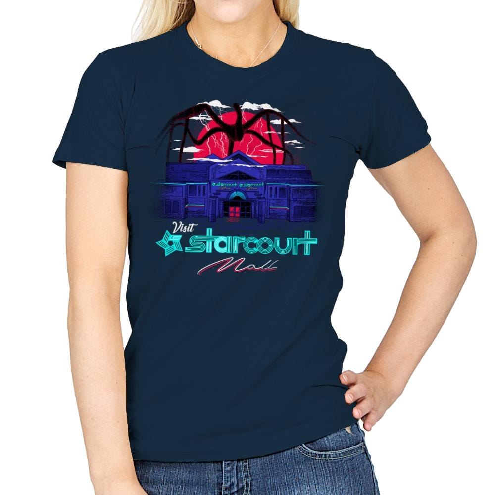 Visit The Mall - Womens T-Shirts RIPT Apparel Small / Navy