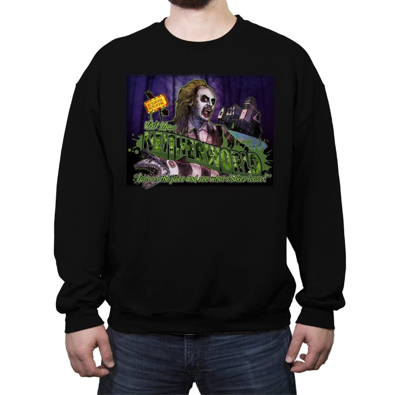 Visit the Neitherworld - Crew Neck Sweatshirt Crew Neck Sweatshirt RIPT Apparel Small / Black