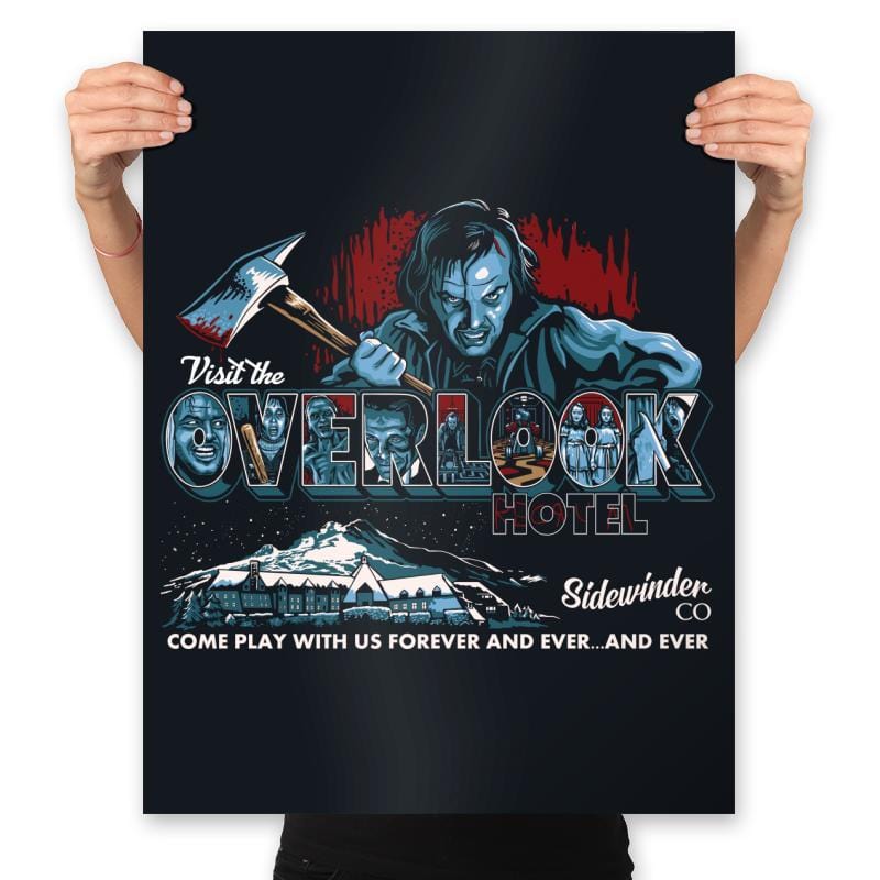 Visit The Overlook - Prints Posters RIPT Apparel 18x24 / Black
