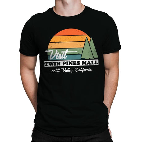 Visit Twin Pines - Mens Premium T-Shirts RIPT Apparel Small / Black