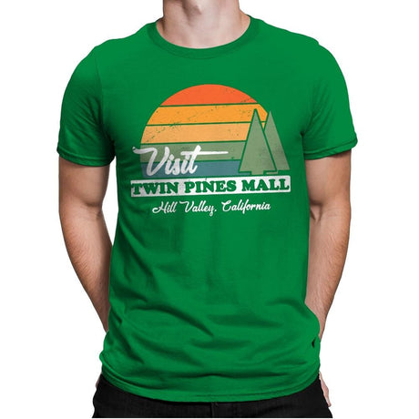 Visit Twin Pines - Mens Premium T-Shirts RIPT Apparel Small / Kelly