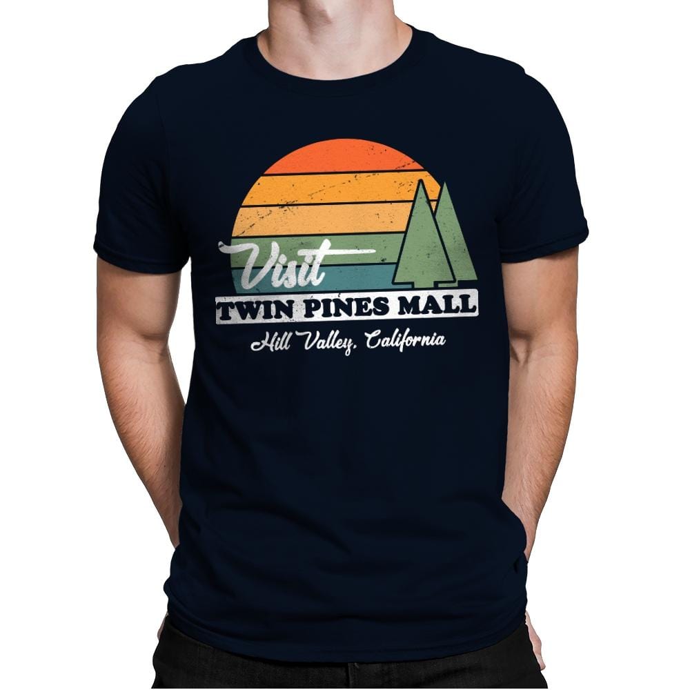 Visit Twin Pines - Mens Premium T-Shirts RIPT Apparel Small / Midnight Navy