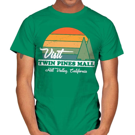 Visit Twin Pines - Mens T-Shirts RIPT Apparel Small / Kelly