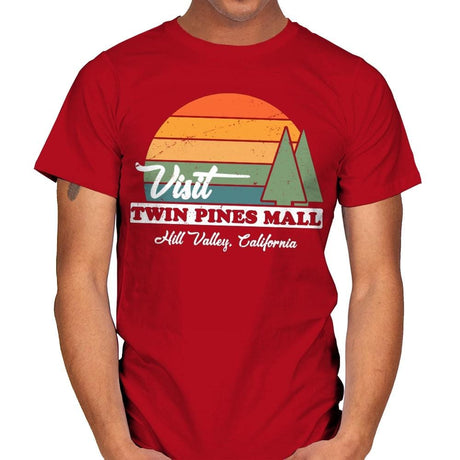 Visit Twin Pines - Mens T-Shirts RIPT Apparel Small / Red