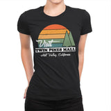 Visit Twin Pines - Womens Premium T-Shirts RIPT Apparel Small / Black